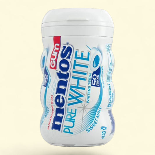 Mentos Gum Fresh Sweet Mint Chewing Gum, 50 Regular Size Pieces