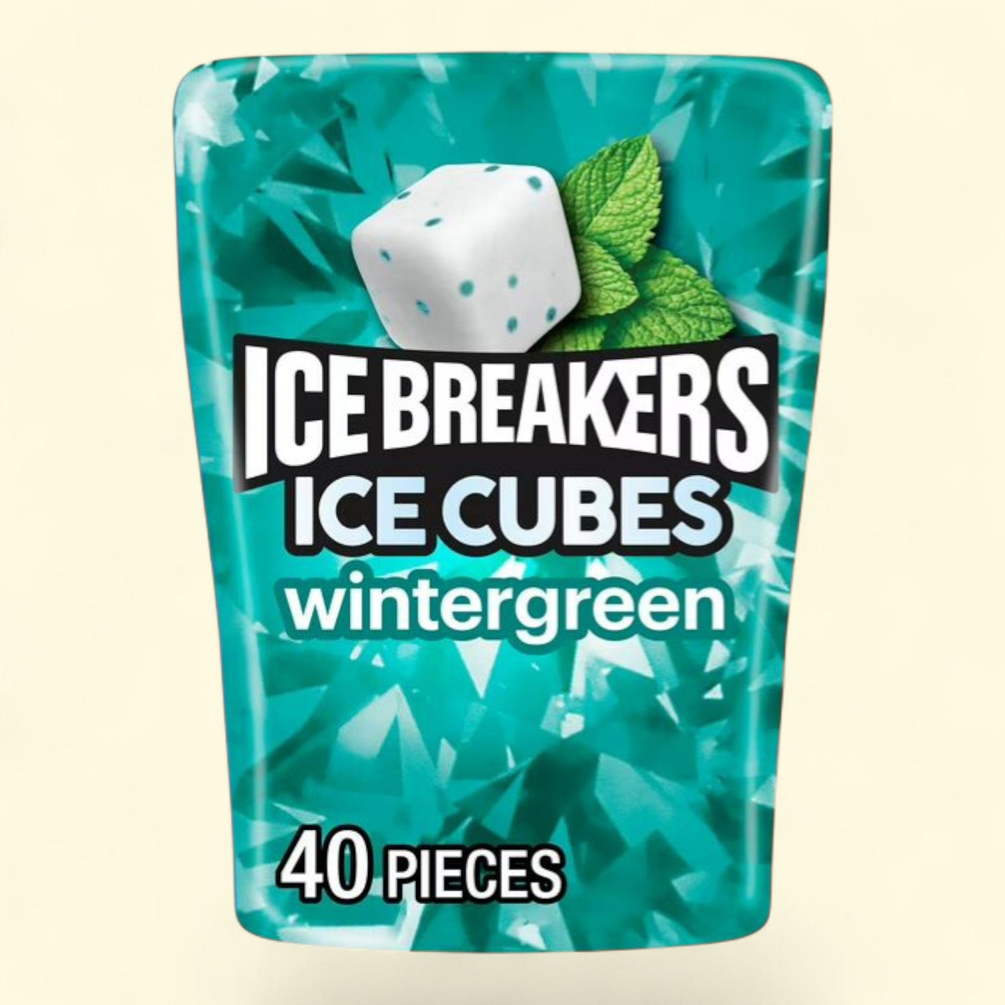 Ice Breakers Ice Cubes Wintergreen Chewing Gum, 3.24 oz, 40 Pieces