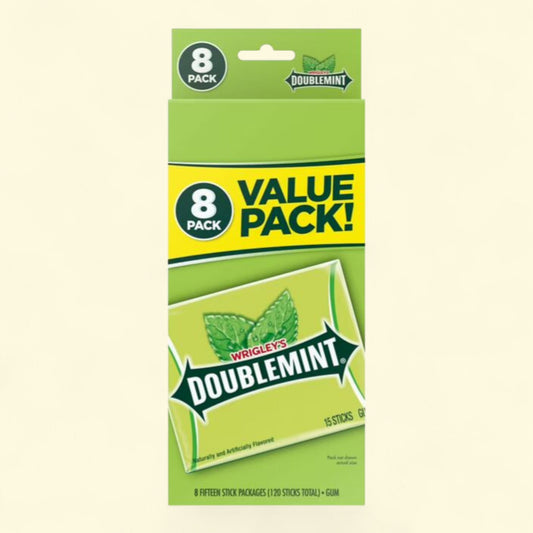 Wrigley's Doublemint Chewing Gum, Value Pack - 15 Ct (8 Pack)