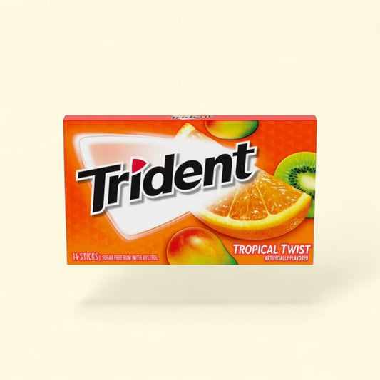 Trident Gum, Tropical Twist, 14 Pieces — authentic US product shipped worldwide by Treatspree