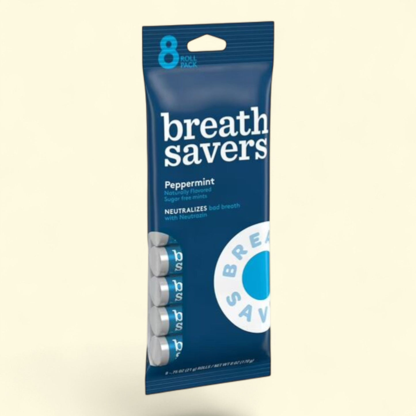 Breath Savers Peppermint Flavored Sugar Free Breath Mints, 0.75 oz, 8 Count