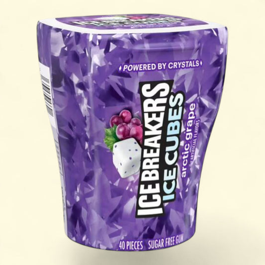 Ice Breakers Ice Cubes Arctic Grape Chewing Gum, 3.24 oz
