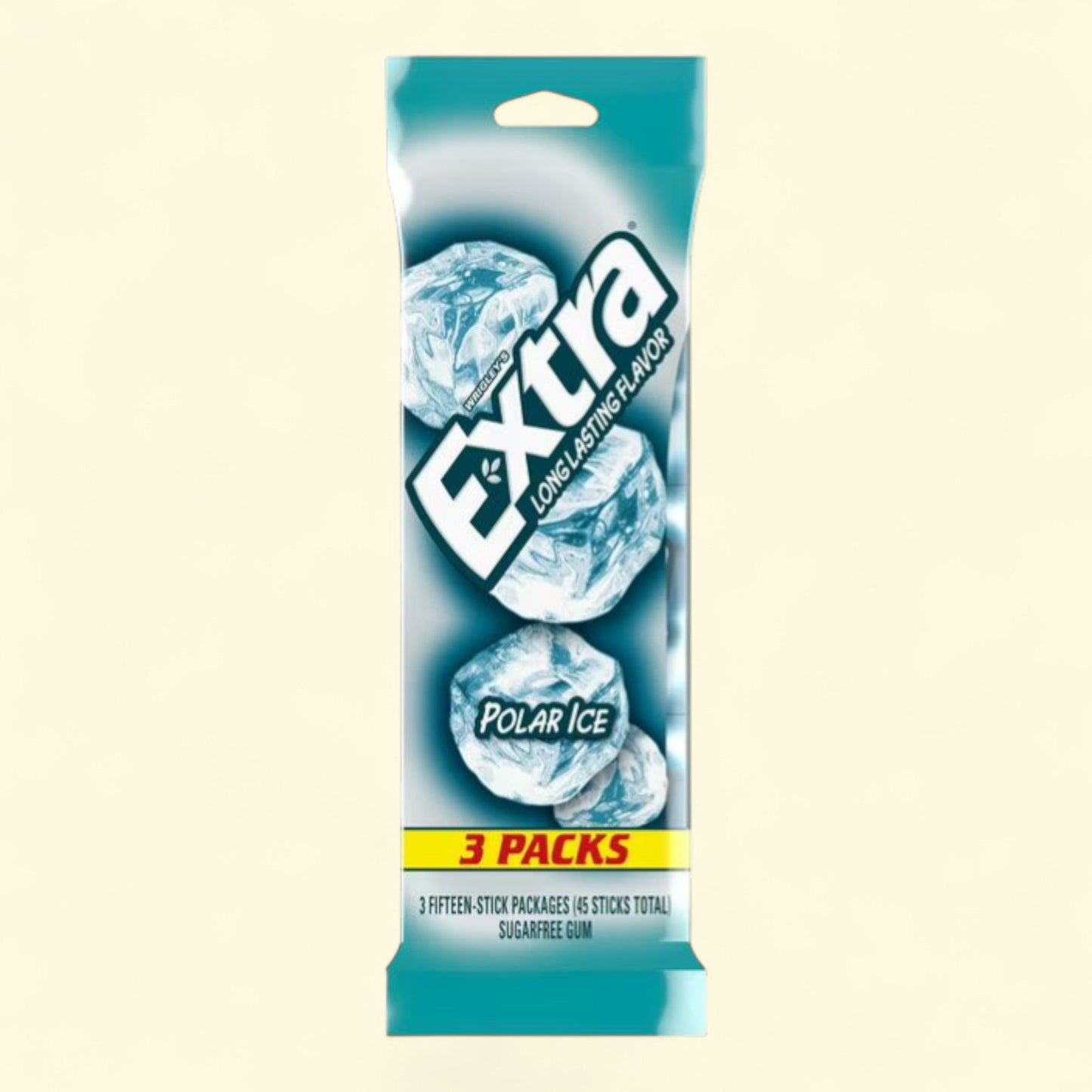 Extra Polar Ice Sugar Free Chewing Gum, 15 Ct (3 Pack)