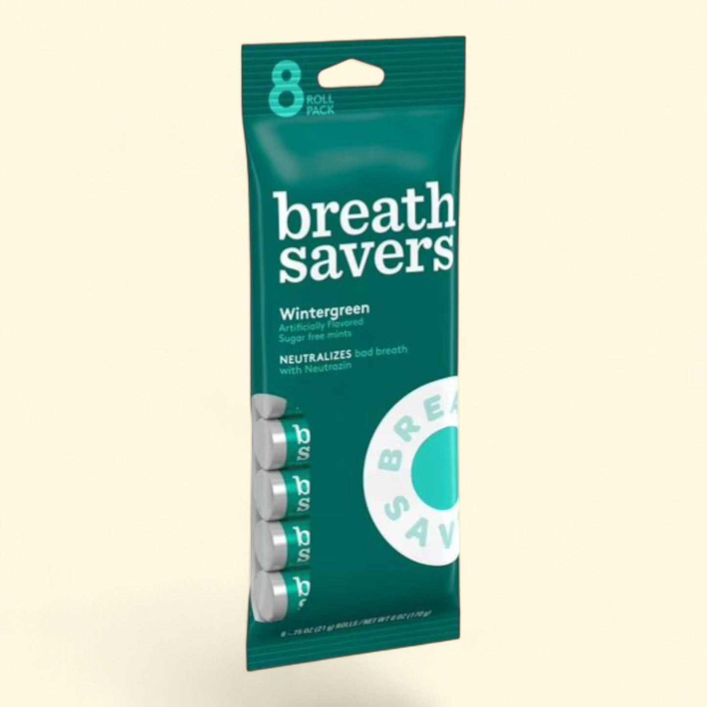 Breath Savers Wintergreen Flavored Sugar Free Breath Mints, 0.75 oz, 8 Count