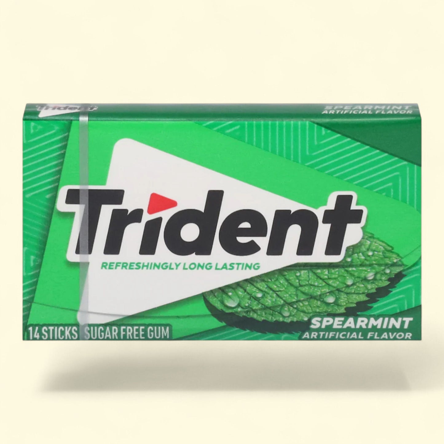 Trident Gum, Spearmint, Sugar Free, 14 Pieces