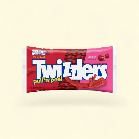 Twizzlers Pull 'N' Peel Cherry Flavored Licorice, 14 oz — authentic US product shipped worldwide by Treatspree