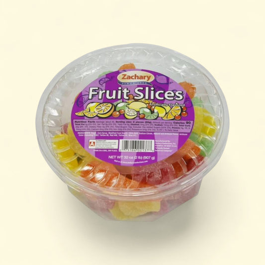 Zachary, Assorted Fruit Slices Candy, 32 oz. — authentic US product shipped worldwide by Treatspree