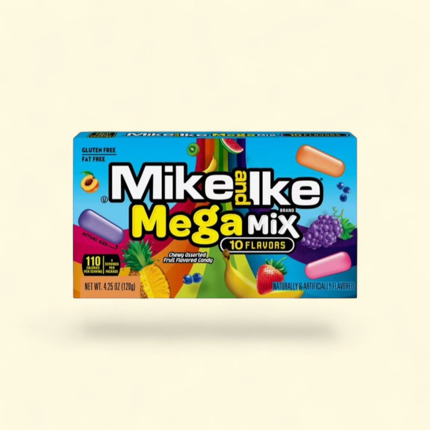 Mike and Ike Mega Mix Chewy Candy, 4.25 Ounce — authentic US product shipped worldwide by Treatspree