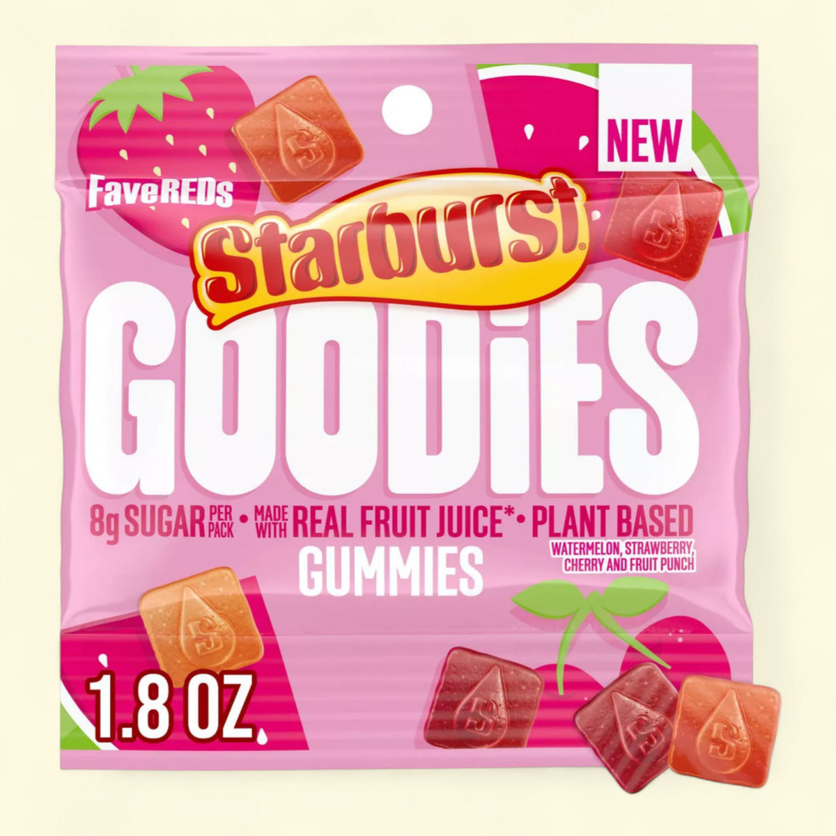 Starburst FaveREDS Gummies, 1.8oz — authentic US product shipped worldwide by Treatspree