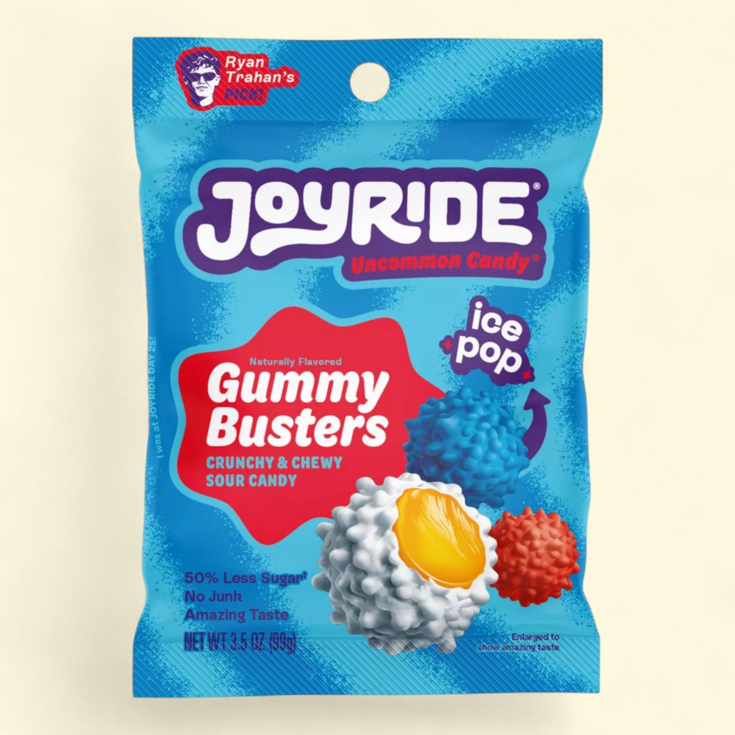 JOYRIDE Candy Crunchy Gummy Busters Ice Pop Mix, 3.5oz