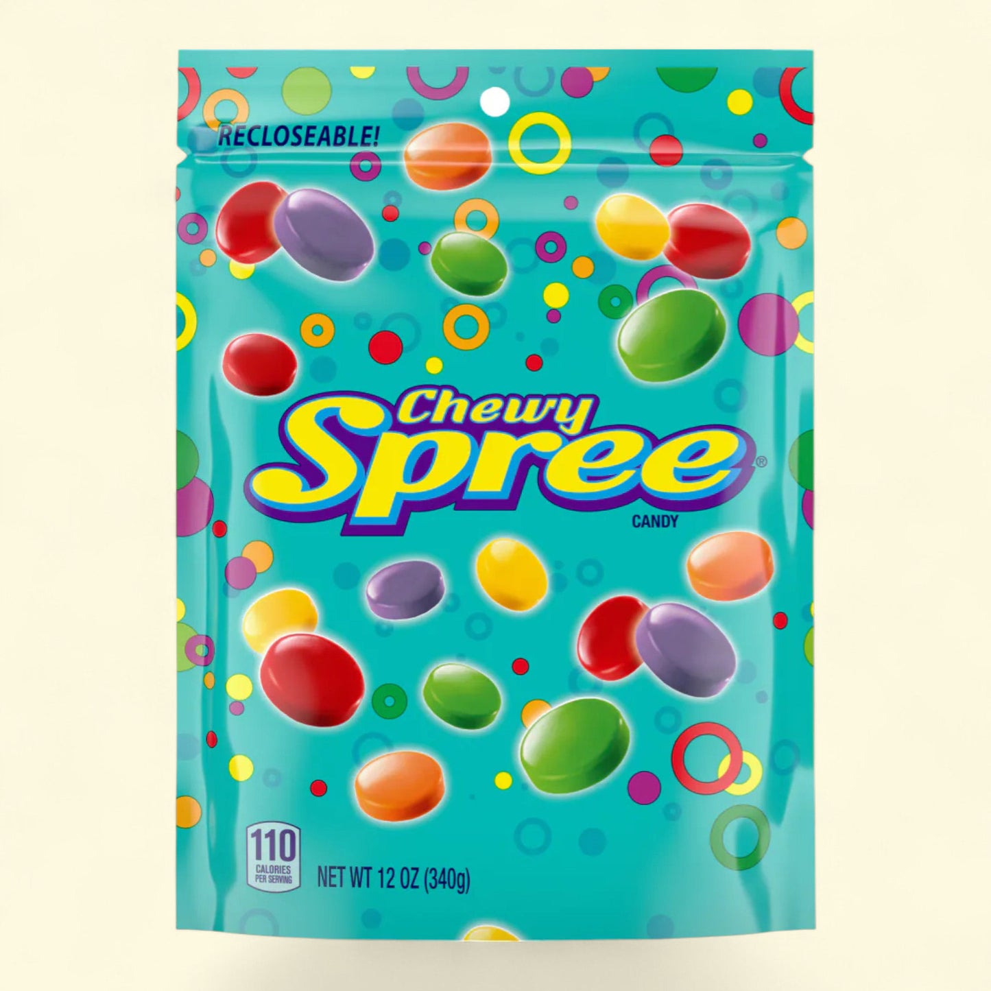 Wonka Chewy Spree Candy, Recloseable Bag, 12 oz