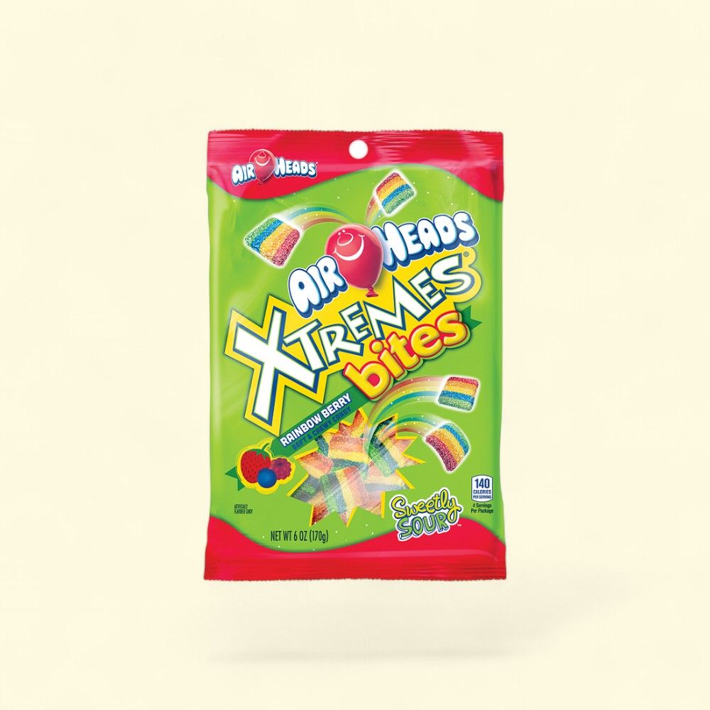 AirHeads Xtreme Bites Rainbow Berry Candy - 6oz Bag — authentic US product shipped worldwide by Treatspree