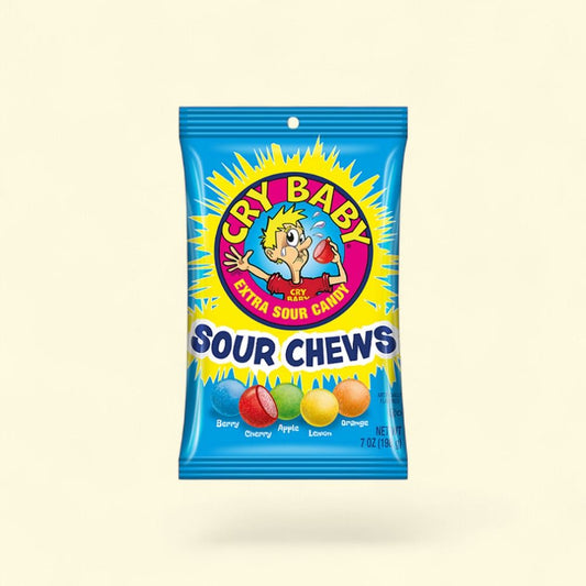 Cry Baby Chewy Sours Candy (H/B) - 7oz — authentic US product shipped worldwide by Treatspree