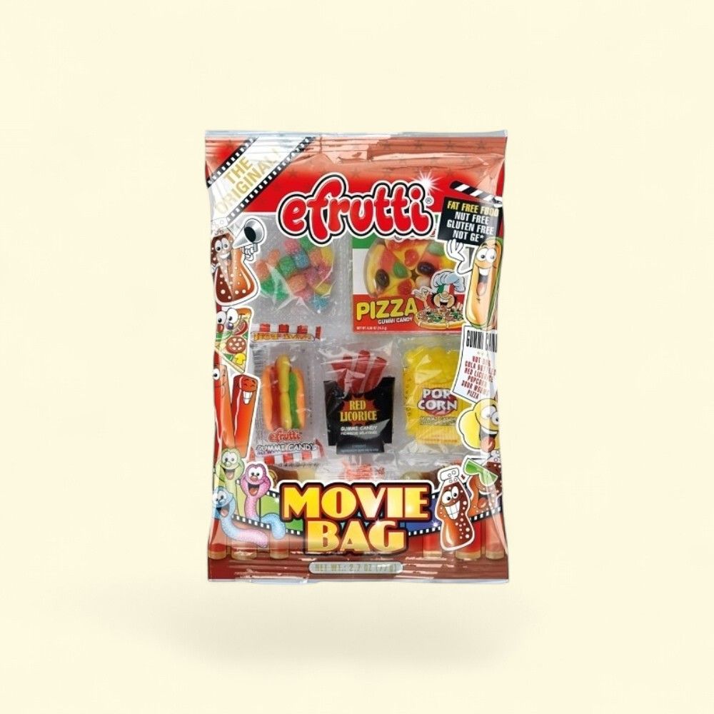 eFrutti Movie Bag Themed Gummy Candy 2.7oz — authentic US product shipped worldwide by Treatspree