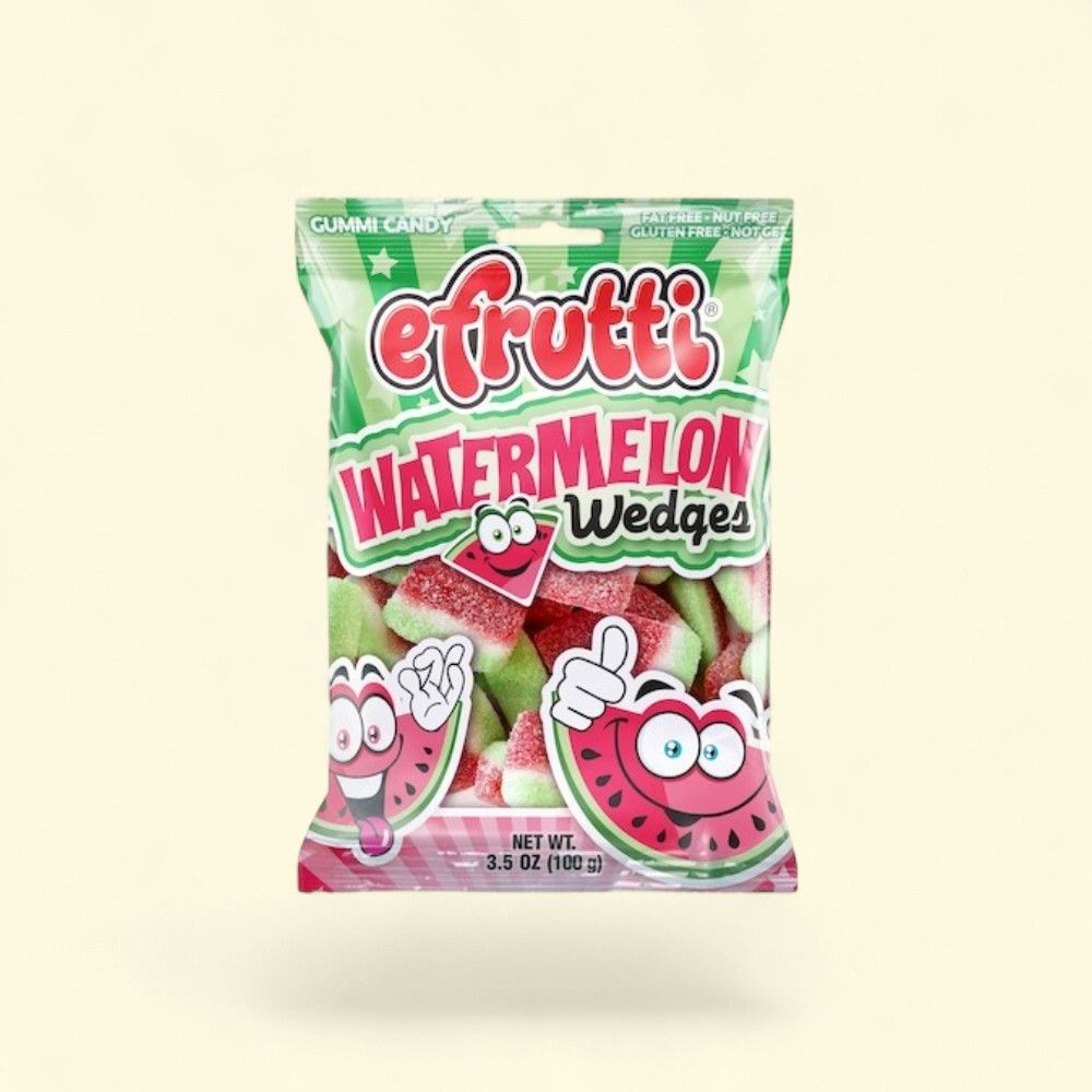 efrutti Watermelon Wedges Gummy Candy, 3.5oz Bag — authentic US product shipped worldwide by Treatspree