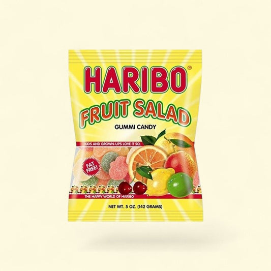 HARIBO Fruit Salad Gummi Candy (5oz) — authentic US product shipped worldwide by Treatspree