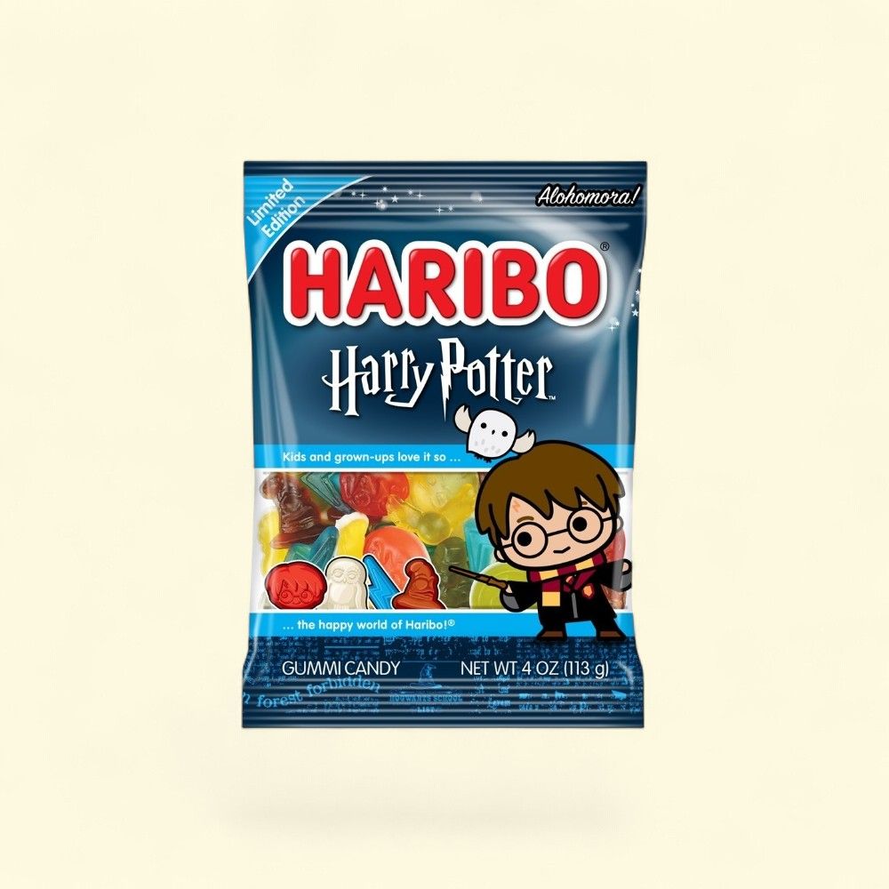 Haribo Harry Potter Gummies Peg Bag 4oz — authentic US product shipped worldwide by Treatspree