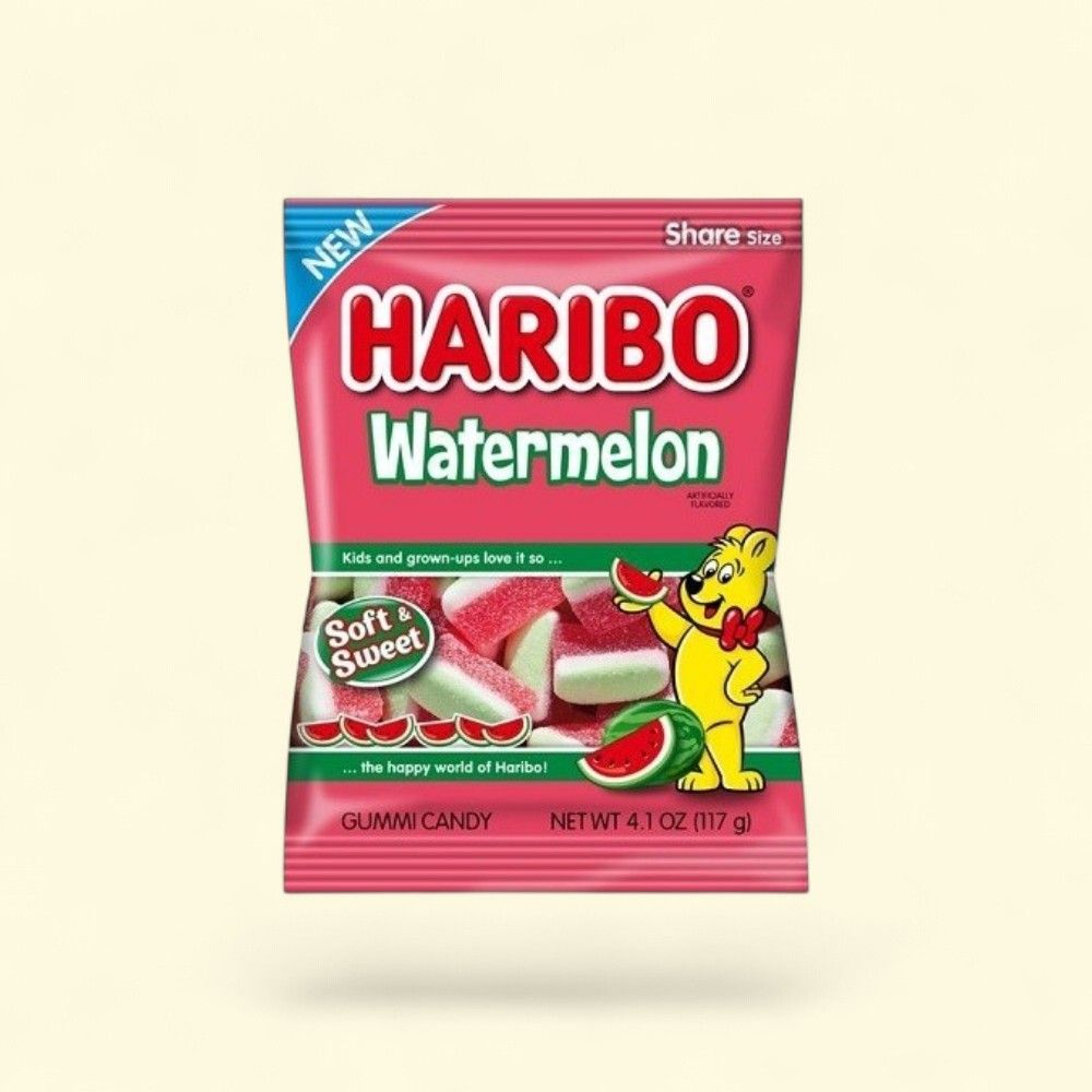 Haribo Watermelon Happy-Cola Style Gummies 4.1 oz — authentic US product shipped worldwide by Treatspree