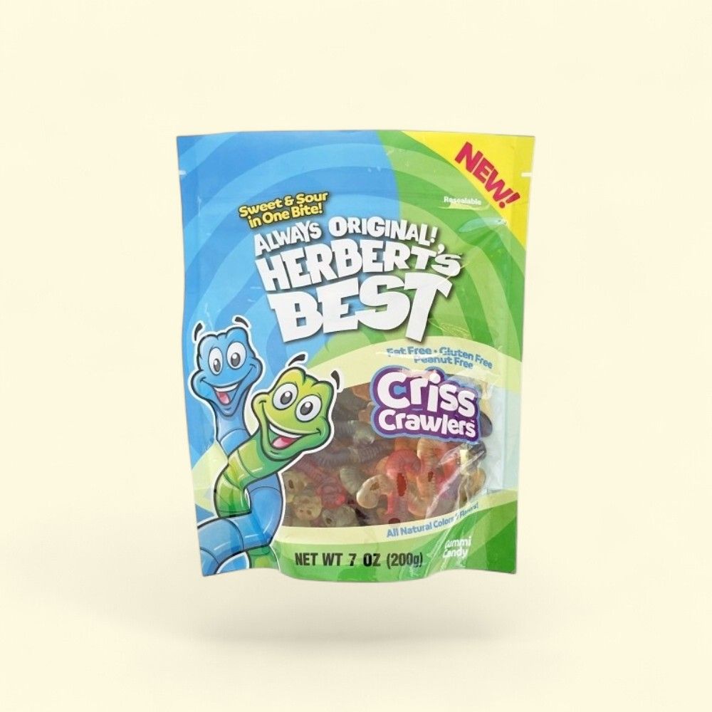 Herbert's Best Criss Crawlers Gummy Candies 7oz — authentic US product shipped worldwide by Treatspree