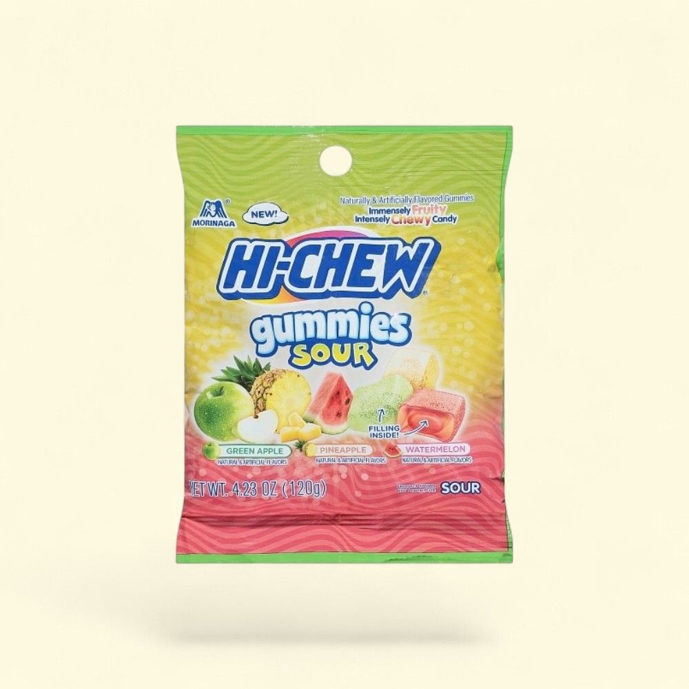 Hi-Chew Sour Gummies - Green Apple, Pineapple, Watermelon 4.23oz — authentic US product shipped worldwide by Treatspree