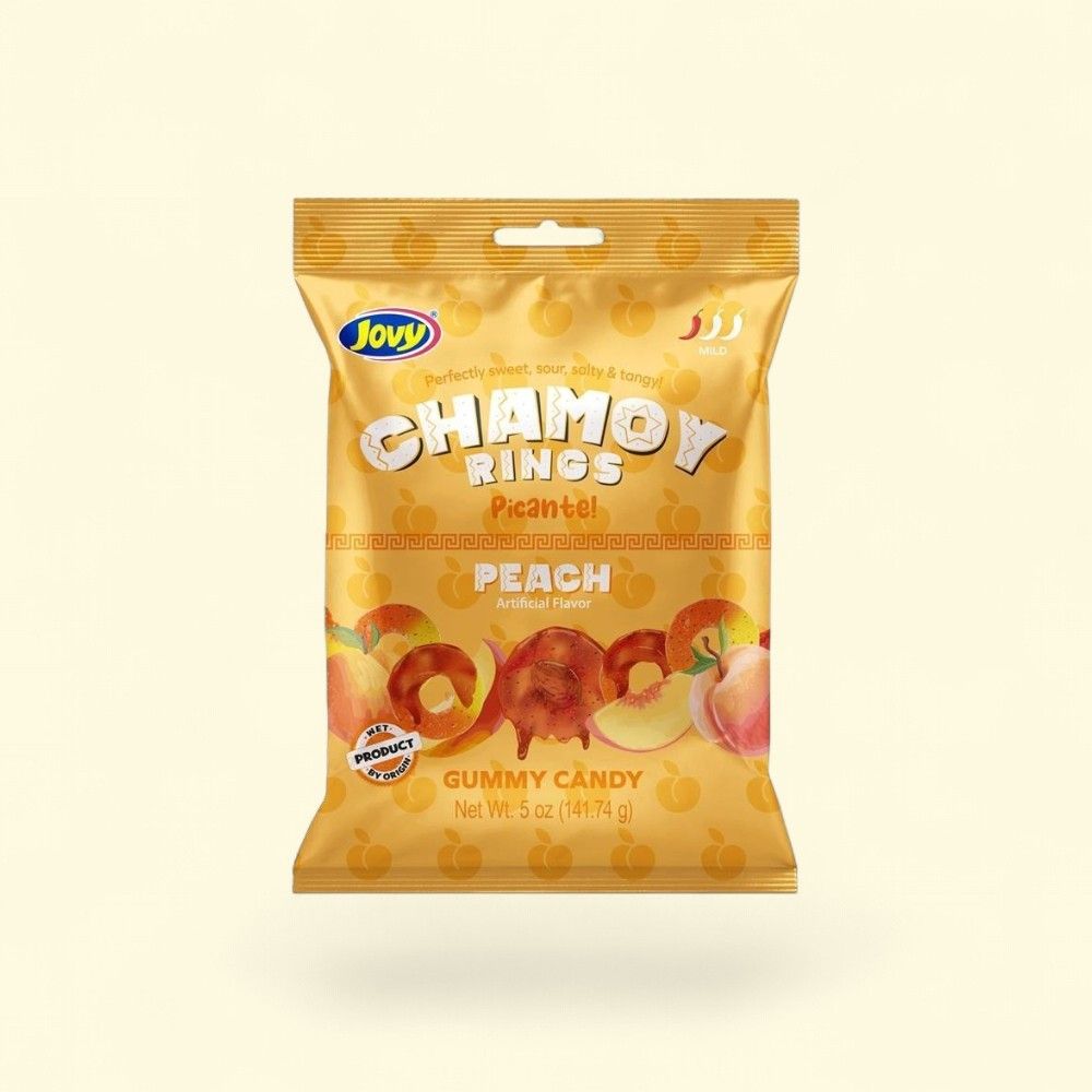Jovy Chamoy Gummy Peach Rings, 5oz — authentic US product shipped worldwide by Treatspree