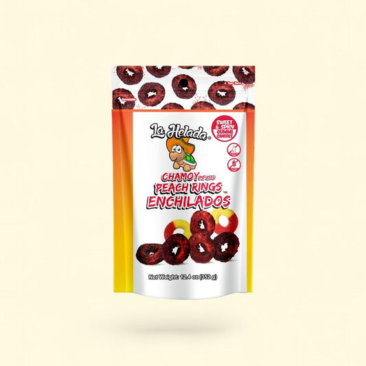 La Helada Gummy Peach Rings Enchilados 12.4oz — authentic US product shipped worldwide by Treatspree