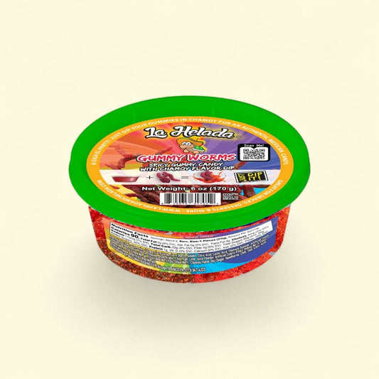 La Helada Gummy Worms with Chamoy Dip - Grape Flavor 6oz — authentic US product shipped worldwide by Treatspree