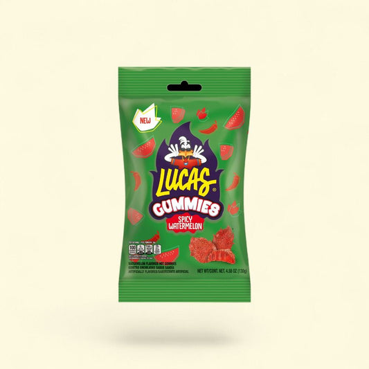 Lucas Spicy Watermelon Gummies 4.59oz (130g) — authentic US product shipped worldwide by Treatspree