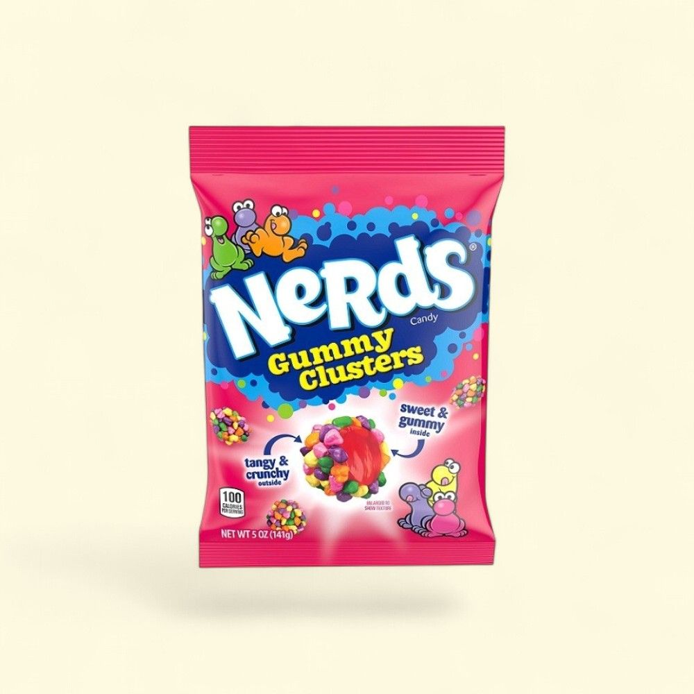 Nerds Gummy Clusters Candy Peg Bag 5 oz — authentic US product shipped worldwide by Treatspree