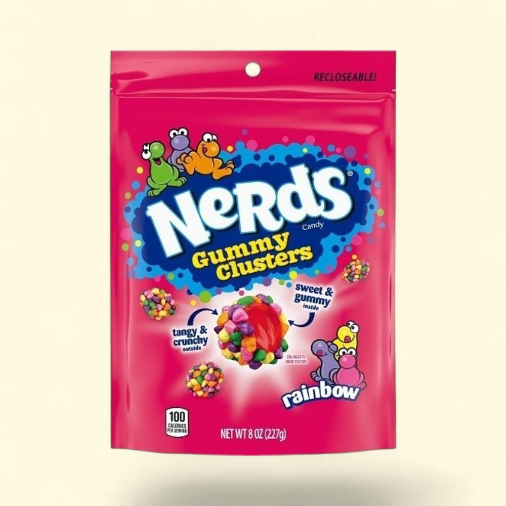 Nerds Rainbow Gummy Clusters Candy - 8oz Bag — authentic US product shipped worldwide by Treatspree