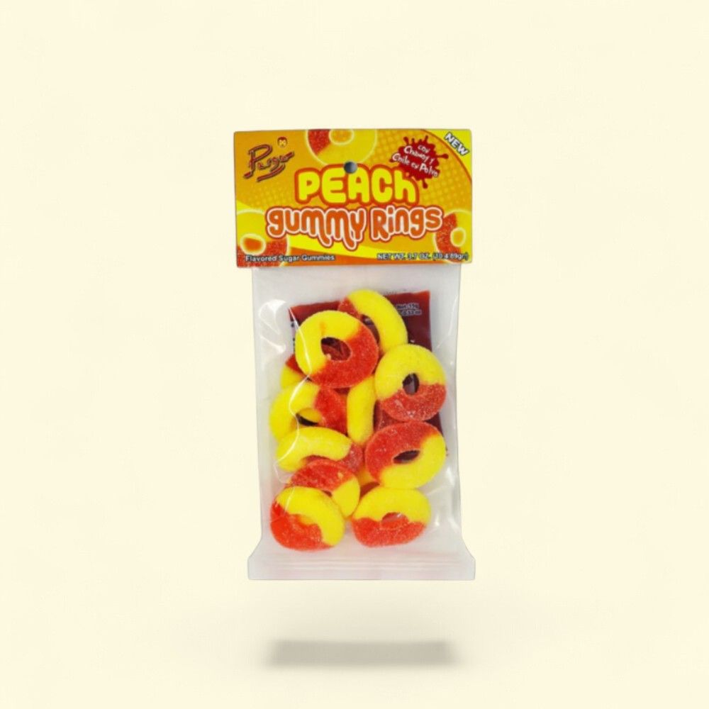 Parga Peach Gummy Rings, 3.30oz (93.5g) — authentic US product shipped worldwide by Treatspree