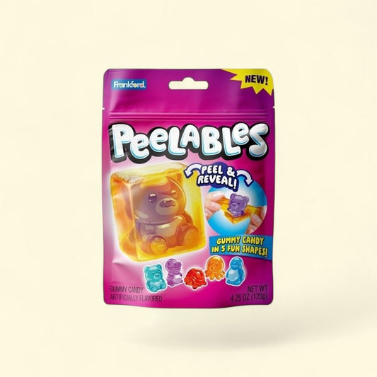Frankford Peelables 5 Fun Shapes Gummy Candy 4.25oz — authentic US product shipped worldwide by Treatspree