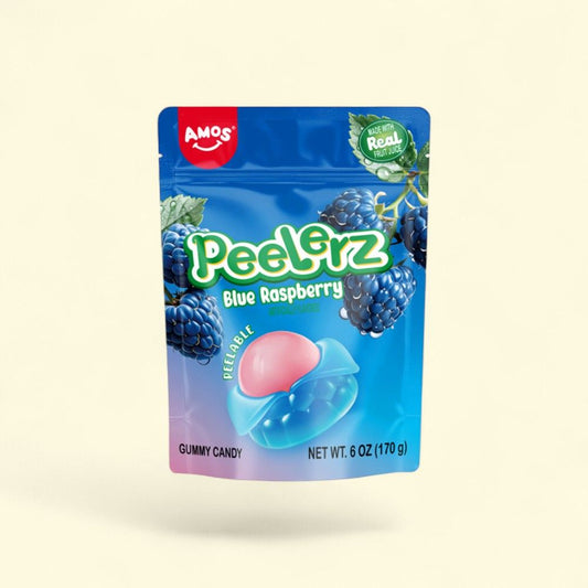 Peelerz Blue Raspberry Gummy Candy, 6oz (170g) — authentic US product shipped worldwide by Treatspree