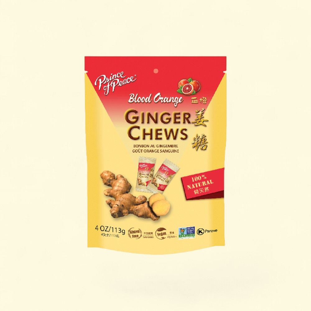 Prince Of Peace Blood Orange Ginger Chews 4oz — authentic US product shipped worldwide by Treatspree