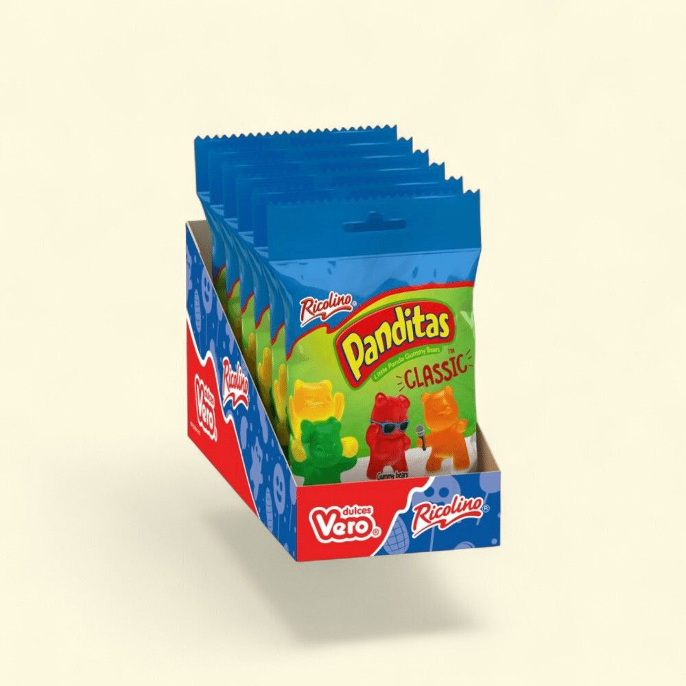 Ricolino Panditas Assorted Classic Gummy Bears 4.4oz — authentic US product shipped worldwide by Treatspree