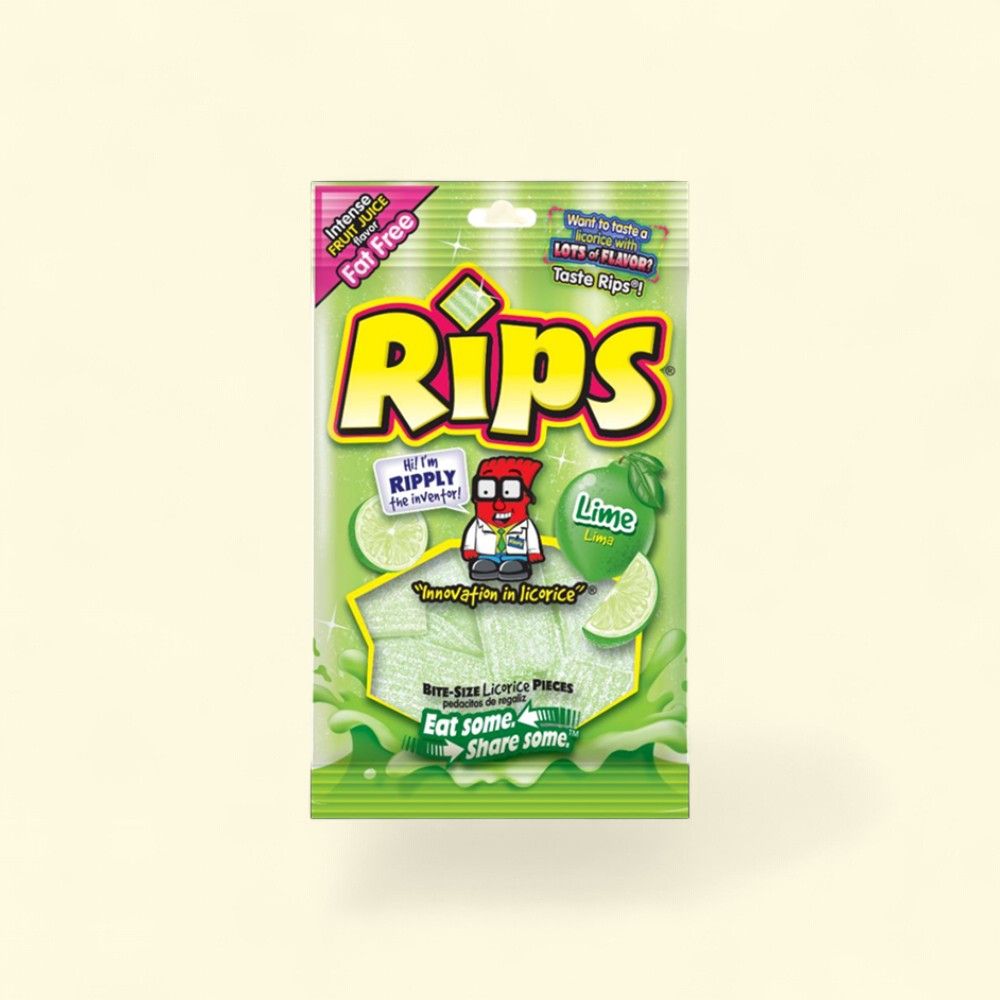 Rips Bite Size Pieces, Lime Flavored Candy, 4oz — authentic US product shipped worldwide by Treatspree