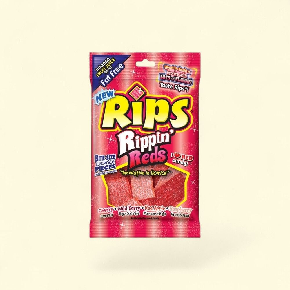 Rips Bite-Size Rippin' Reds Chewy Candies 4 oz — authentic US product shipped worldwide by Treatspree