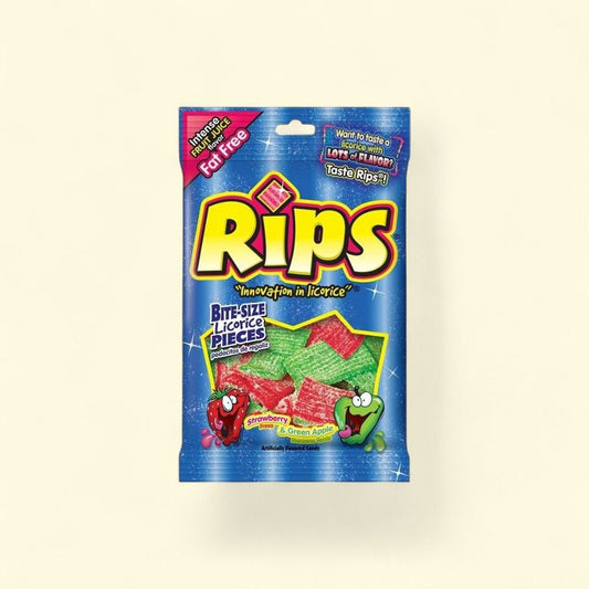 Rips Strawberry Green Apple Bite Size Pieces Candy — authentic US product shipped worldwide by Treatspree