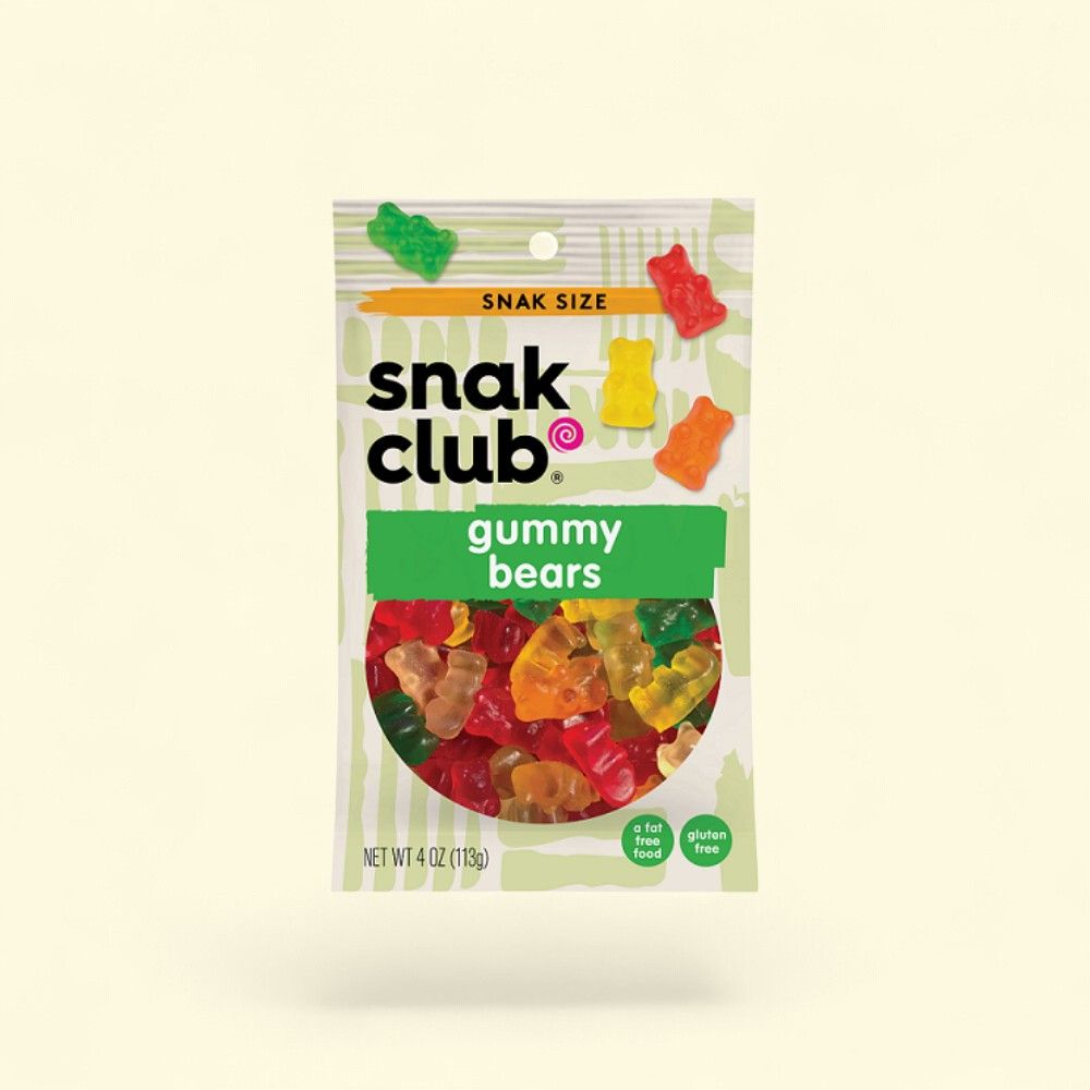 Snak Club Gummy Bears 4oz Bag — authentic US product shipped worldwide by Treatspree