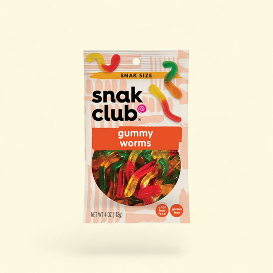 Snak Club Gummy Worms Snack Size, 4oz — authentic US product shipped worldwide by Treatspree