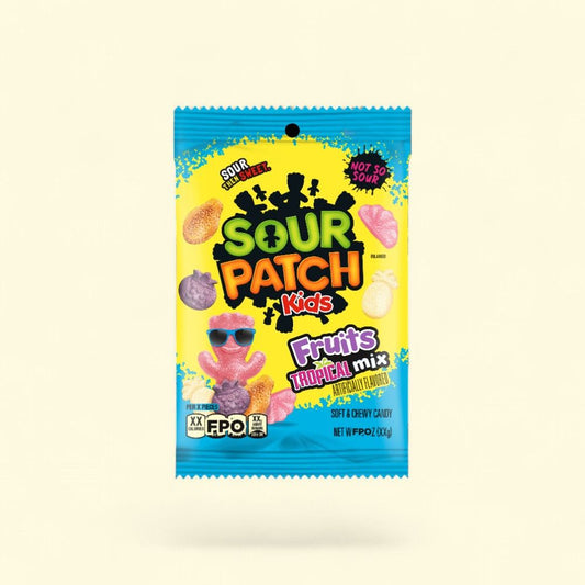 Sour Patch Kids Tropical Mix Chewy Candy 7.28oz — authentic US product shipped worldwide by Treatspree