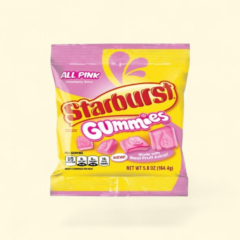 Starburst All Pink Gummies King Size — authentic US product shipped worldwide by Treatspree