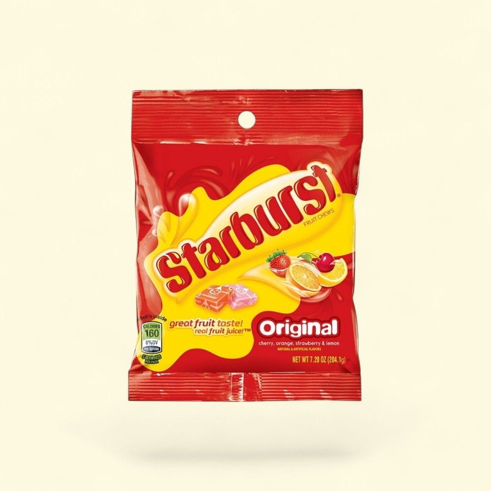 Starburst Original Fruit Chews Candy Bag, 7.2oz — authentic US product shipped worldwide by Treatspree
