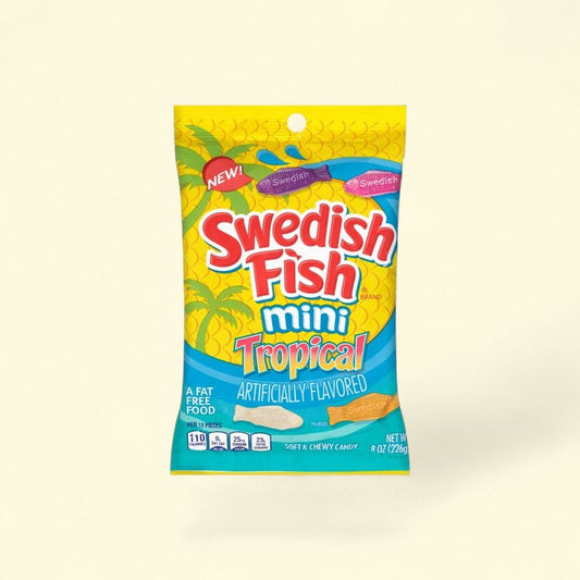 Swedish Fish Tropical Candy - Soft & Chewy Fruity Treats 8oz — authentic US product shipped worldwide by Treatspree