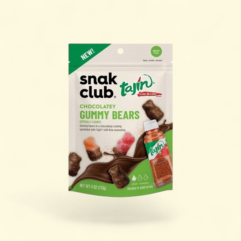 Snak Club Tajin Chili-Lime Chocolatey Gummy Bears 4oz — authentic US product shipped worldwide by Treatspree