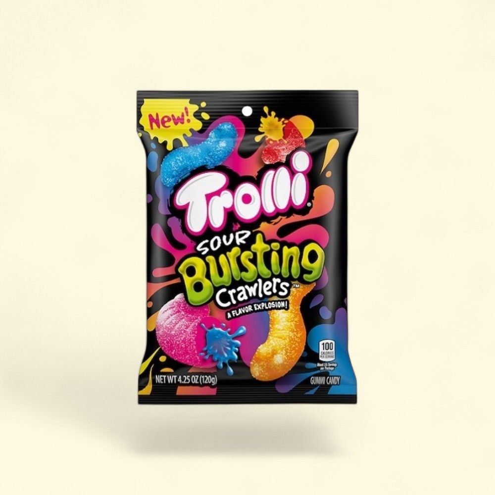 Trolli Sour Bursting Crawlers Gummy Candy 4.25oz — authentic US product shipped worldwide by Treatspree