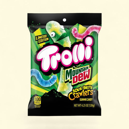 Trolli Sour Brite Crawlers Gummy Candy 4.25oz — authentic US product shipped worldwide by Treatspree