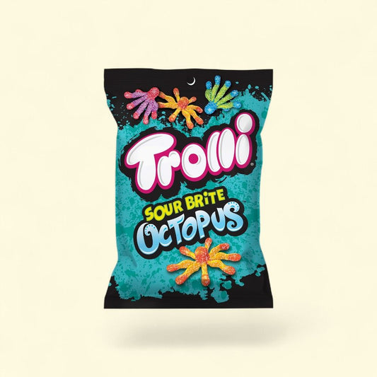 Trolli Sour Brite Octopus Gummy Candy 4.25oz Bag — authentic US product shipped worldwide by Treatspree
