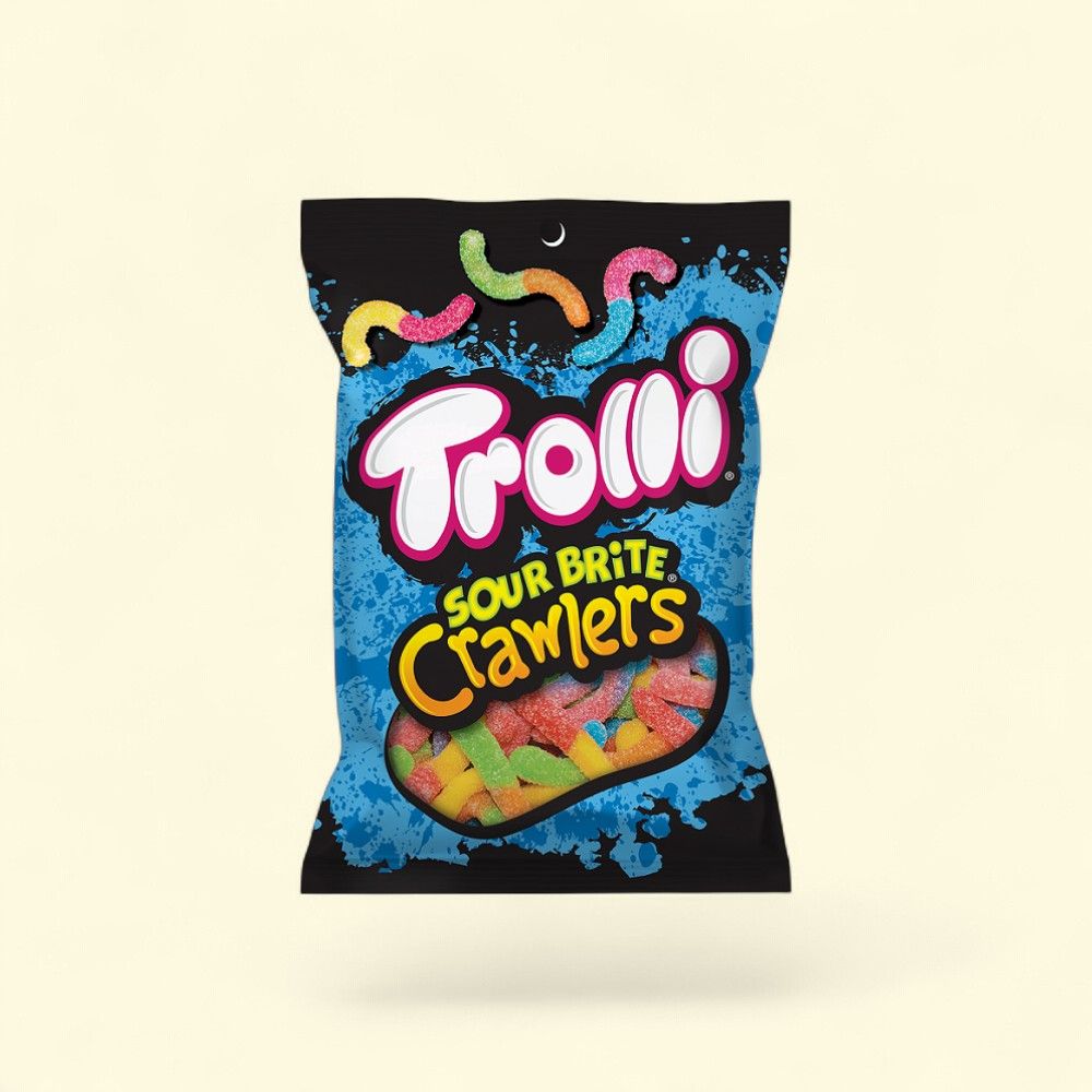 Trolli Sour Brite Crawlers Gummy Candy, 5 oz — authentic US product shipped worldwide by Treatspree