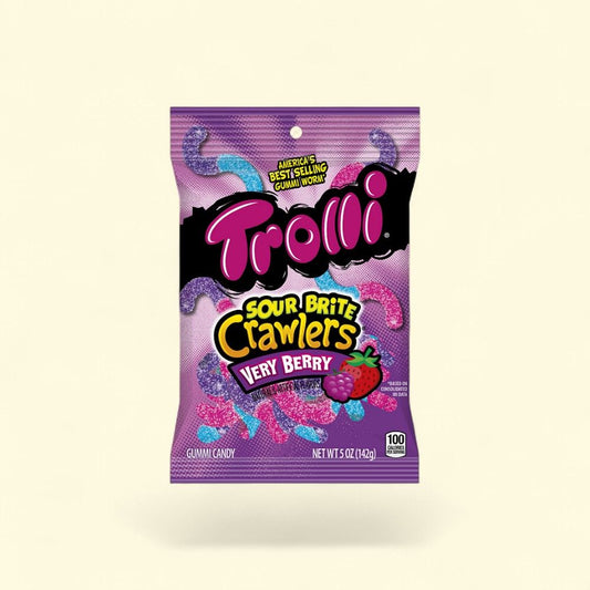 Trolli Sour Brite Crawlers Very Berry Gummy Candy 5oz — authentic US product shipped worldwide by Treatspree